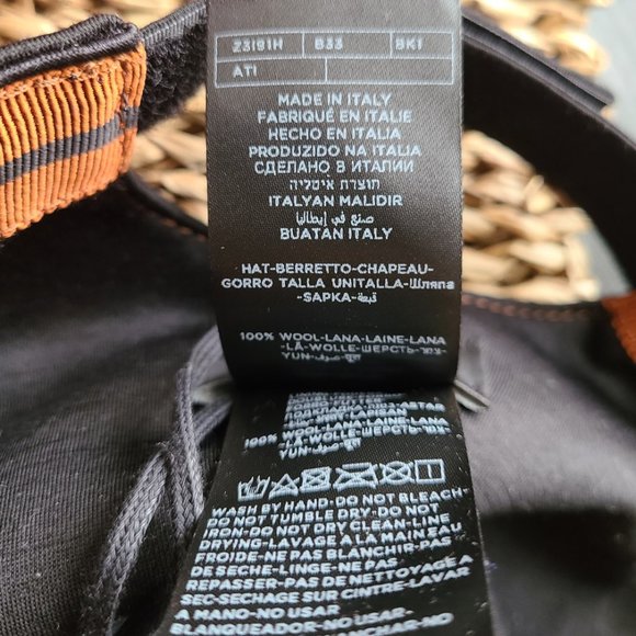 NWT ZEGNA Techmerino Wool Baseball Cap / Size Medium Made in Italy - Picture 7 of 7